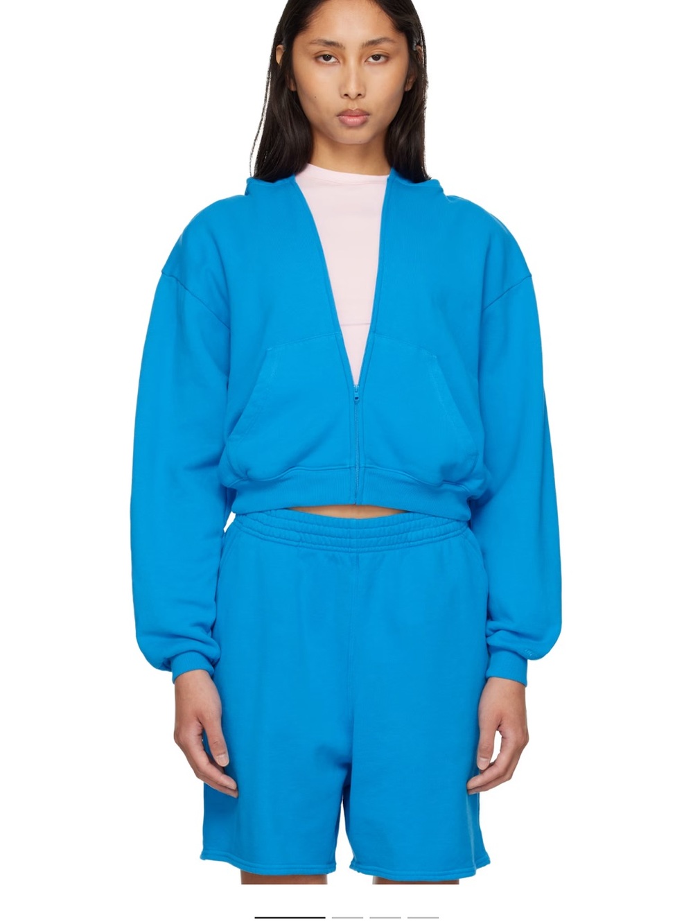 Skims terry cotton zip up